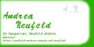 andrea neufeld business card